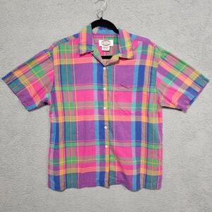 I.N.C. International Concepts Womens Button Blouse Plaid Large‎ 90's Vintage